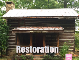 Historic Log Cabin Restoration  Macon, North Carolina